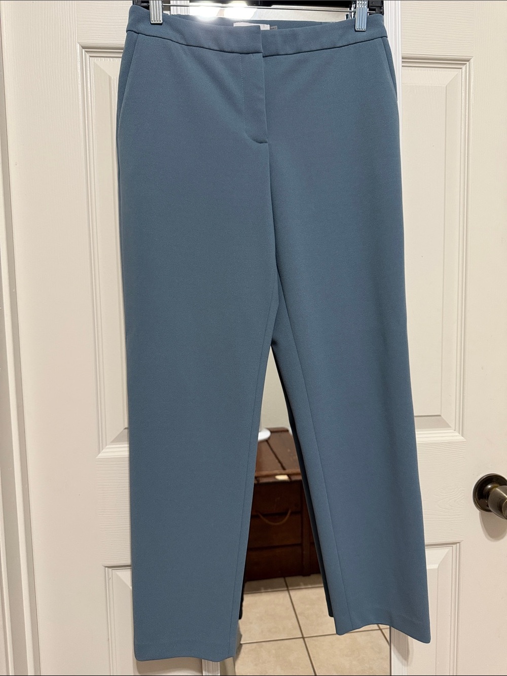 Calvin Klein Straight-Leg Pants in Slate Blue